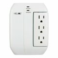 Helios 5-Outlet Wall Tap Surge Protector with 2 USB Charging Ports AS-HP-5R